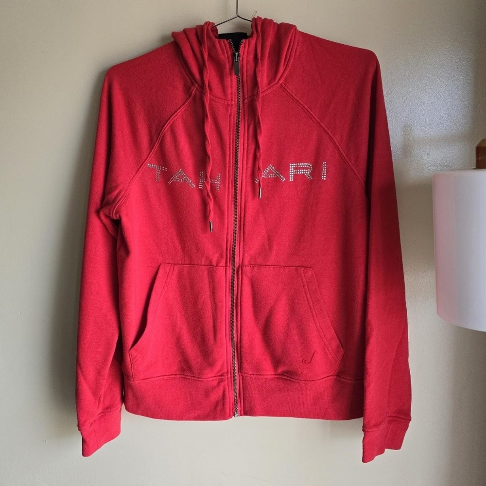 Tahari Bedazzled Full Zip Hoodie